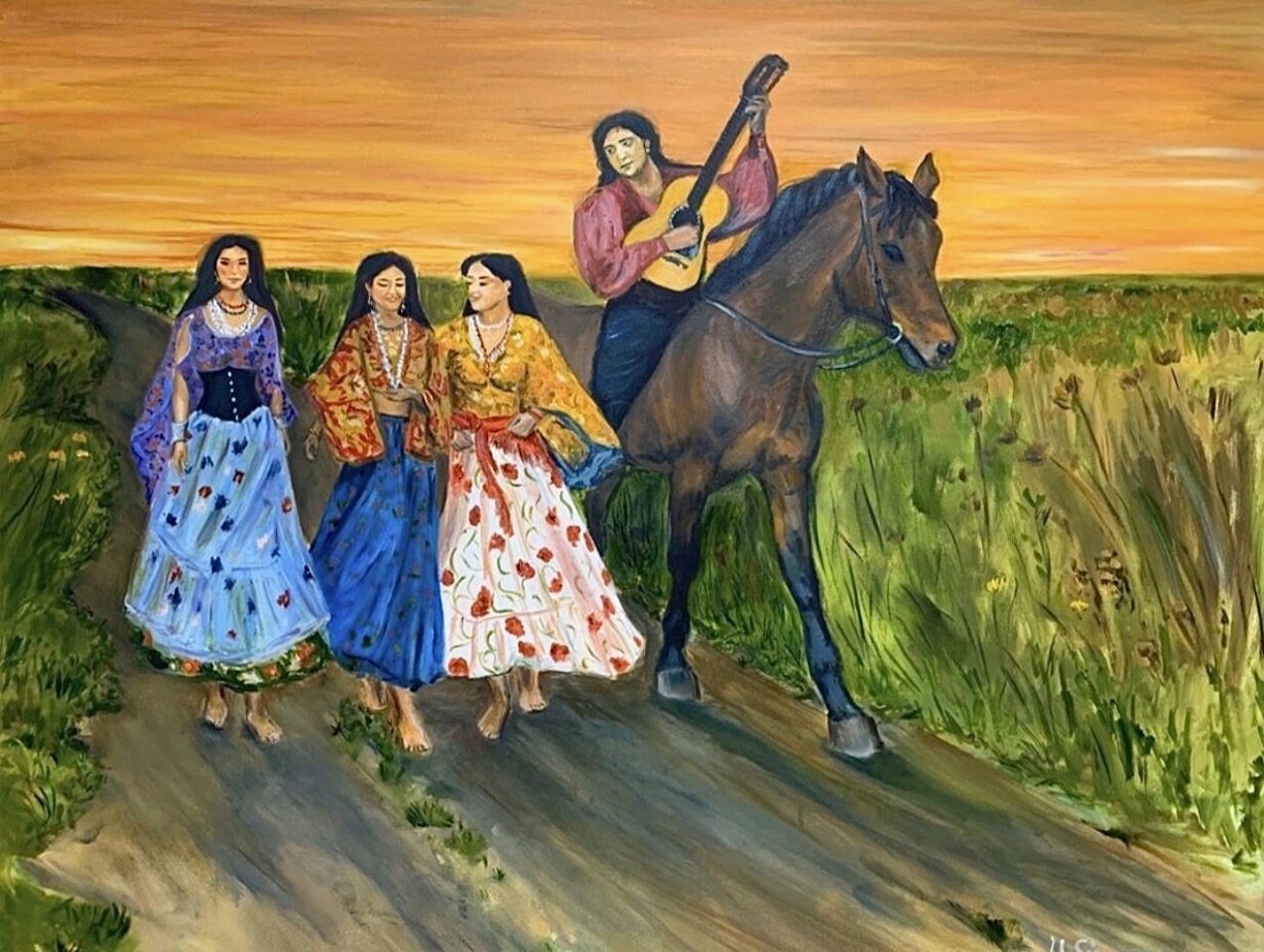 Gypsies in the Field by Marina Stognieva